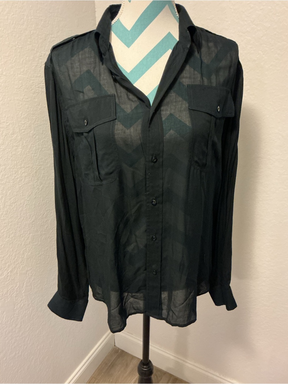 Ralph Lauren Ladies Black Blouse Size 14 New With Tags